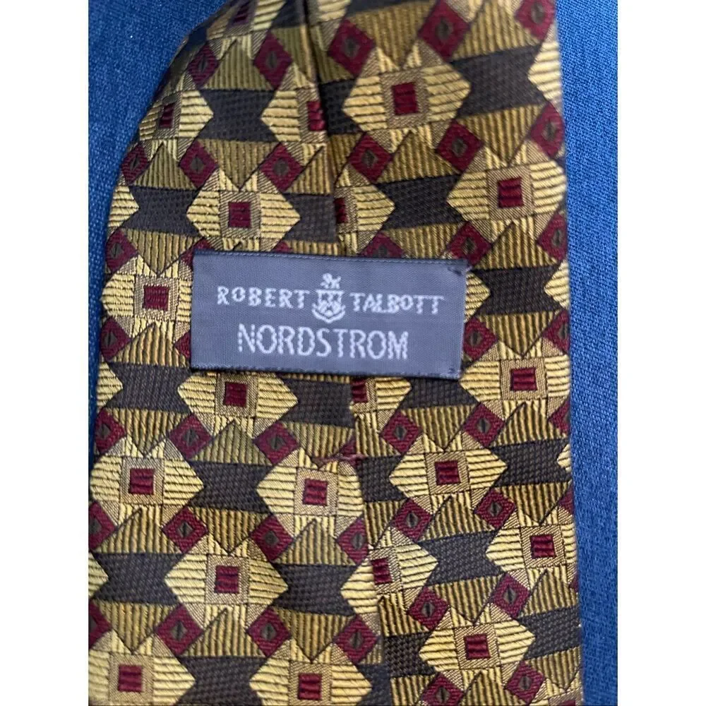 Vintage Robert Talbott Nordstrom Men’s Geometric Style Silk Tie